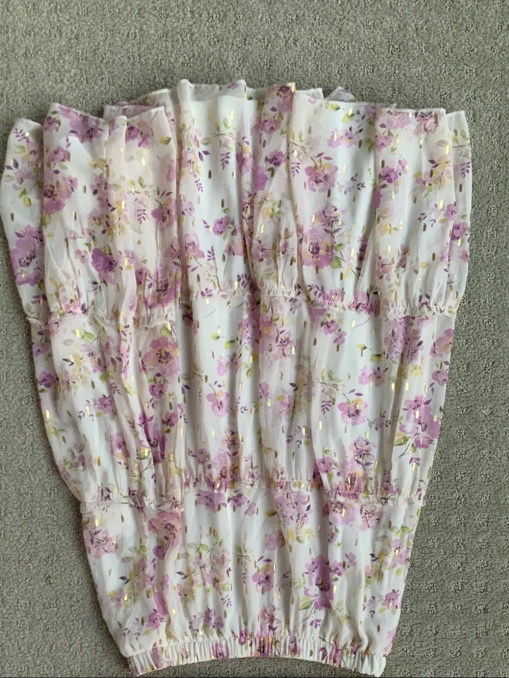 Floral Smocked Two-Piece Set — Pink & Cream